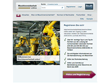 Tablet Screenshot of maschinensicherheit-online.de